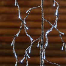 Carica l'immagine nel visualizzatore di Gallery, Tralcio Ramo argento 3 m, 288 led bianco caldo, cavo trasparente