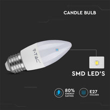 Carica l'immagine nel visualizzatore di Gallery, V-TAC LAMPADINA LED E27 5,5W CANDELA