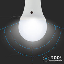 Carica l'immagine nel visualizzatore di Gallery, V-TAC LAMPADINA LED E27 9W BULB A60 CON SENSORE CREPUSCOLARE
