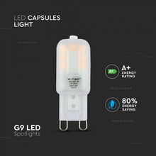 Carica l'immagine nel visualizzatore di Gallery, V-TAC VT-1946 LAMPADINA LED G9 2,5W BULB