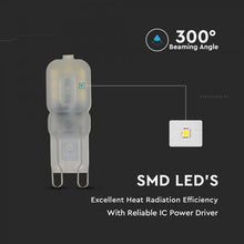 Carica l'immagine nel visualizzatore di Gallery, V-TAC VT-1946 LAMPADINA LED G9 2,5W BULB