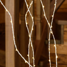 Carica l'immagine nel visualizzatore di Gallery, Ramo decorativo bianco h 75 cm, microled bianco caldo