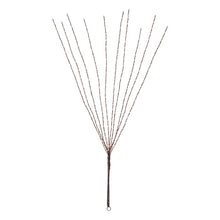 Carica l'immagine nel visualizzatore di Gallery, Ramo decorativo marrone h 75 cm, microled bianco caldo