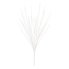 Carica l'immagine nel visualizzatore di Gallery, Ramo decorativo bianco h 100 cm, microled bianco caldo