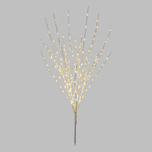 Carica l'immagine nel visualizzatore di Gallery, Ramo decorativo bianco h 100 cm, microled bianco caldo