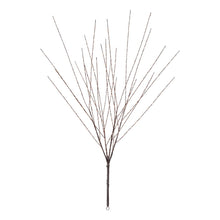 Carica l'immagine nel visualizzatore di Gallery, Ramo decorativo marrone h 100 cm con microled bianco caldo