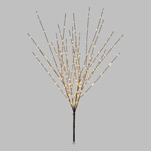 Carica l'immagine nel visualizzatore di Gallery, Ramo decorativo marrone h 100 cm con microled bianco caldo