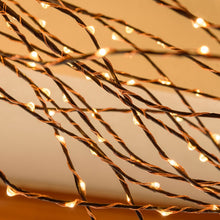 Carica l'immagine nel visualizzatore di Gallery, Ramo decorativo marrone h 100 cm con microled bianco caldo