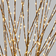 Cargar imagen en el visor de la galería, Ramo decorativo marrone h 180 cm, microled bianco caldo