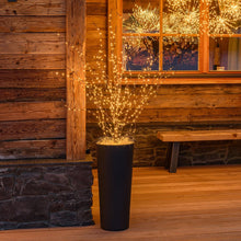 Cargar imagen en el visor de la galería, Ramo decorativo marrone h 180 cm, microled bianco caldo