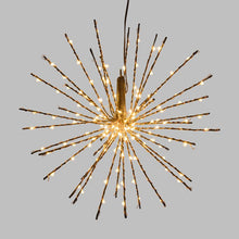 Cargar imagen en el visor de la galería, Stella marrone Ø 30 cm, microled bianco caldo