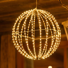 Carica l'immagine nel visualizzatore di Gallery, Sfera in filo rame Ø 30 cm, 500 microled bianco caldo