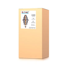 Cargar imagen en el visor de la galería, V-TAC LAMPADINA E27 FILAMENTO LED 8W RINGS BULB VETRO AMBRATO OSCURATO DIMMERABILE