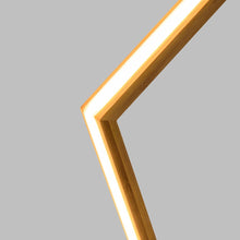 Cargar imagen en el visor de la galería, Stella in legno naturale, 75 cm, led bianco caldo