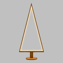 Carica l'immagine nel visualizzatore di Gallery, Albero Triangolare con base, 145 cm, led bianco caldo