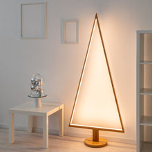 Carica l'immagine nel visualizzatore di Gallery, Albero Triangolare con base, 170 cm, led bianco caldo