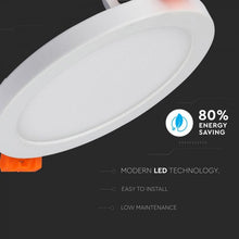 Cargar imagen en el visor de la galería, V-TAC  PANNELLO LED ROTONDO 22W SMD DA INCASSO CON DRIVER