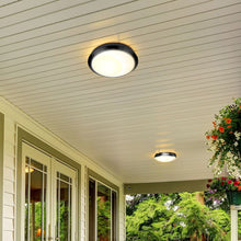 Carica l'immagine nel visualizzatore di Gallery, V-TAC PLAFONIERA LED 12W CON SENSORE DI MOVIMENTO A MICROONDE COLORE NERO IP66