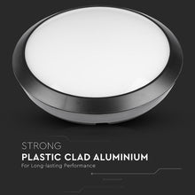 Carica l'immagine nel visualizzatore di Gallery, V-TAC PLAFONIERA LED 12W CON SENSORE DI MOVIMENTO A MICROONDE COLORE NERO IP66