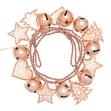Carica l'immagine nel visualizzatore di Gallery, Catena con decori in metallo rame, microled bianco caldo