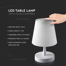 Carica l'immagine nel visualizzatore di Gallery, OFFERTA Lampada LED da Tavolo Ricaricabile a Batteria Cromata 3000K <BR><font face="Times New Roman" size="5" color="#ff0000">TRASPORTO INCLUSO</font>