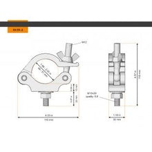 Carica l'immagine nel visualizzatore di Gallery, Global Truss 5035-2 Half Coupler