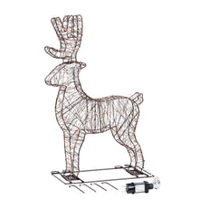 Carica l'immagine nel visualizzatore di Gallery, Renna luminosa in metallo da 60 cm, microled bianco caldo