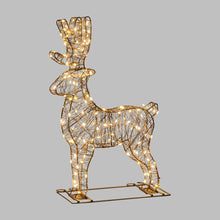 Carica l'immagine nel visualizzatore di Gallery, Renna luminosa in metallo da 60 cm, microled bianco caldo