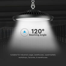 Cargar imagen en el visor de la galería, V-TAC LAMPADA INDUSTRIALE LED UFO SHAPE 150W SMD 120° CHIP SAMSUNG