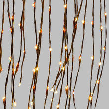 Carica l'immagine nel visualizzatore di Gallery, Ramo di salice marrone, h 120 cm, 480 microled bianco caldo, cavo rame
