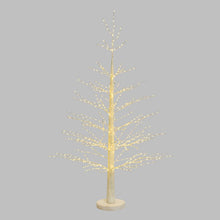 Carica l'immagine nel visualizzatore di Gallery, Pino bianco h 160 cm, 750 microled bianco caldo, cavo argento