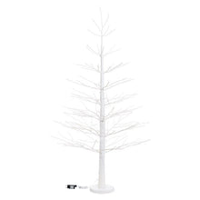 Carica l'immagine nel visualizzatore di Gallery, Pino bianco h 190 cm, 900 microled bianco caldo, cavo argento