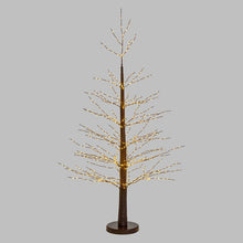 Carica l'immagine nel visualizzatore di Gallery, Pino marrone h 160 cm, 750 microled bianco caldo, cavo rame