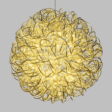Carica l'immagine nel visualizzatore di Gallery, Sfera luminosa argento Ø 60 cm, 200 led bianco caldo