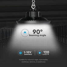 Carica l'immagine nel visualizzatore di Gallery, V-TAC LAMPADA INDUSTRIALE LED UFO SHAPE 150W SMD 90° DIMMERABILE CHIP SAMSUNG