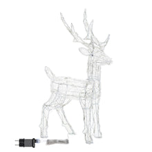 Carica l'immagine nel visualizzatore di Gallery, Renna luminosa in acrilico, 80 led bianco freddo