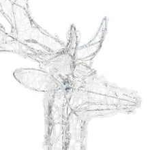 Carica l'immagine nel visualizzatore di Gallery, Renna luminosa in acrilico, 80 led bianco freddo