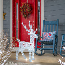 Carica l'immagine nel visualizzatore di Gallery, Renna luminosa in acrilico, 80 led bianco freddo
