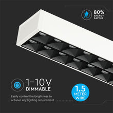 Cargar imagen en el visor de la galería, V-TAC LAMPADA LED A SOSPENSIONE LINEAR LIGHT 60W CHIP SAMSUNG WHITE BODY DIMMERABILE
