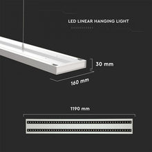 Carica l'immagine nel visualizzatore di Gallery, V-TAC LAMPADA LED A SOSPENSIONE LINEAR LIGHT 60W CHIP SAMSUNG DIMMERABILE