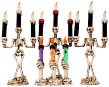 Carica l'immagine nel visualizzatore di Gallery, CANDELABRO CANDELE LED, A FORMA DI SCHELETRO