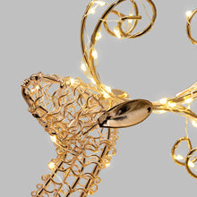 Cargar imagen en el visor de la galería, Renna luminosa sdraiata 30 cm, microled bianco caldo