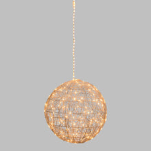 Carica l'immagine nel visualizzatore di Gallery, Sfera luminosa bianca da appendere, microled bianco oppure rossa extra caldo