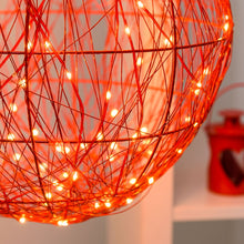 Carica l'immagine nel visualizzatore di Gallery, Sfera luminosa bianca da appendere, microled bianco oppure rossa extra caldo