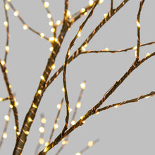 Carica l'immagine nel visualizzatore di Gallery, Albero marrone con tronco e base rotonda, microled bianco caldo