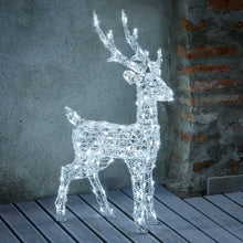 Carica l'immagine nel visualizzatore di Gallery, Renna luminosa in acrilico, 180 led bianco freddo