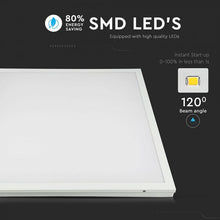Carica l'immagine nel visualizzatore di Gallery, V-TAC PANNELLO LED A MONTAGGIO SUPERFICIALE O INCASSO 60X60 40W SMD CON DRIVER