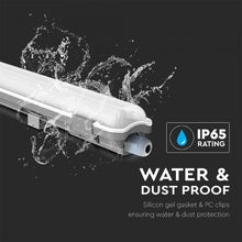 Carica l'immagine nel visualizzatore di Gallery, V-TAC PLAFONIERA SINGOLA CON TUBO LED T8 G13 22W LAMPADINA 150CM