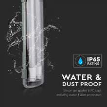 Carica l'immagine nel visualizzatore di Gallery, V-TAC PLAFONIERA DOPPIA CON TUBO LED T8 G13 2X10W LAMPADINA 60CM