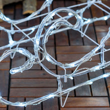 Carica l'immagine nel visualizzatore di Gallery, Renna con slitta 3D in acrilico trasparente, 220 led bianco freddo, timer